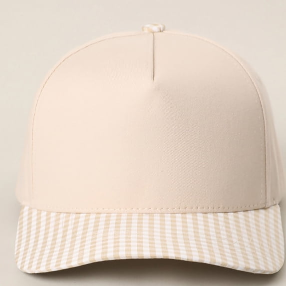 Hkoxplj Unisex Two Tone Plaid Brim Blank Baseball Hat Adjustable Snapback Cap Lightweight Breathable Curved Bill DIY Dad Hat for Men Women Summer Outdoor Daily Travel 7 Colors