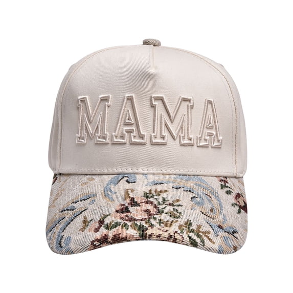 Hkoxplj Visor Hat for Women Tapestry MAMA Embroidered Baseball Cap Adjustable Brim Trucker Hat for Women Cute Mama Hat Mother's Casual Sun Hat