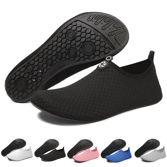 Hkoxplj Water Shoes Aqua Socks for Men and Women Quick Dry Non Slip Beach Swim Shoes Lightweight Foldable Barefoot Water Shoes for Pool Snorkeling Kayaking Yoga Hiking Outdoor Activities