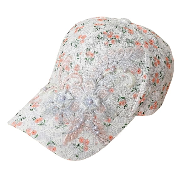 Hkoxplj Women's Baseball Caps Women's Lady's Summer Lace Style Mesh Back Baseball Cap Sun Hat Running Cap Ladies' Fall Essentials Accessories