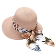 thumbnail image 1 of Hkoxplj Women's Sun Hats Women Summer Wide Straw Hat Beach Foldable Sun Hats Floppy Roll Up Sun Cap UPF 50+ Caps Ladies' Fall Fashion Essentials Accessories, 1 of 3