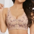 thumbnail image 1 of Hkoxplj Women's Wireless Bra Front Closure New Chinese Style Embroidered Bra Full Coverage Lifting Bra Wide Strap Soft Bra Comfortable Everyday Bra for Older Women and Seniors Plus Size Support Bra, 1 of 4