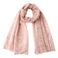 thumbnail image 1 of Hkoxplj Womens Christmas Snowflake Print Long Scarf Lightweight Soft Shawl Wrap Winter Warm Scarf Silver Foil Holiday Party Scarf Neck Scarf Gifts for Her 6 Colors, 1 of 2