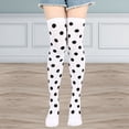 thumbnail image 1 of Hkoxplj Womens Polka Dot Thigh High Socks Fleece Lined Warm Thick Winter Over Knee Socks Non Slip Silicone Grip Christmas Party Dress Up Stockings Long Knee High Socks 4 Color Options, 1 of 3