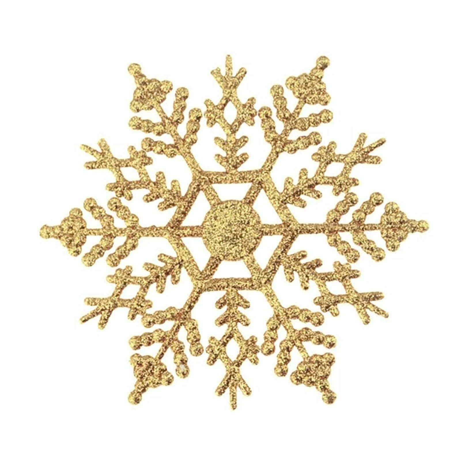 Hlandsky 6 Pack Plastic Snowflake Ornaments Xmas Winter Decorations