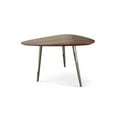 thumbnail image 1 of Hle Coffee Table, 23 Inch Modern Brown Walnut Veneer Top, Chrome Base, 1 of 5