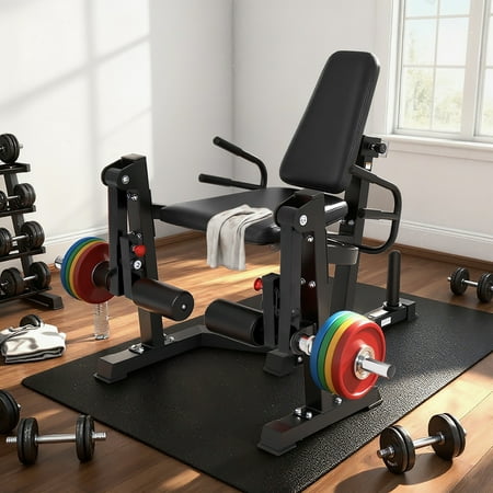 Hlivelood 3 in 1 Leg Extension and Curl Machine, Seated Leg Extension, Standing Leg Curl, Lower Body Special Leg Machine, 900 lbs Adjustable Leg Exercise Bench, Home Gym Weight Machine