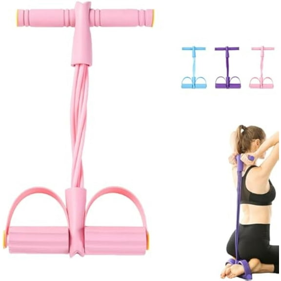 Hllpro Resistance Bands, Skandara Workout Bands, Foot Petal Resistance Band, Stretching Bands for Arm and Leg Workouts, Multifunction Tension Rope, 6-Tube Elastic Yoga Pedal Puller