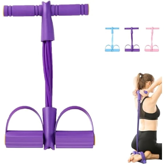Hllpro Resistance Bands, Skandara Workout Bands, Foot Petal Resistance Band, Stretching Bands for Arm and Leg Workouts, Multifunction Tension Rope, 6-Tube Elastic Yoga Pedal Puller