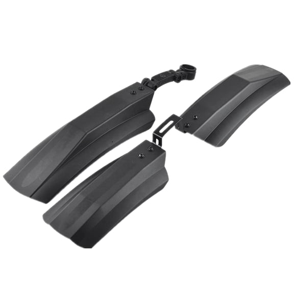 Hloma 2Pcs Bicycle Mudguard Wear-resistant Indeformable Black Bike Parts Front Rear Fender for Fatbike