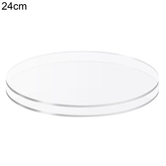 Hloma 2Pcs Cake Plates Non-Sticky Reused Acrylic Buttercream Cake Discs for Cakes Serving