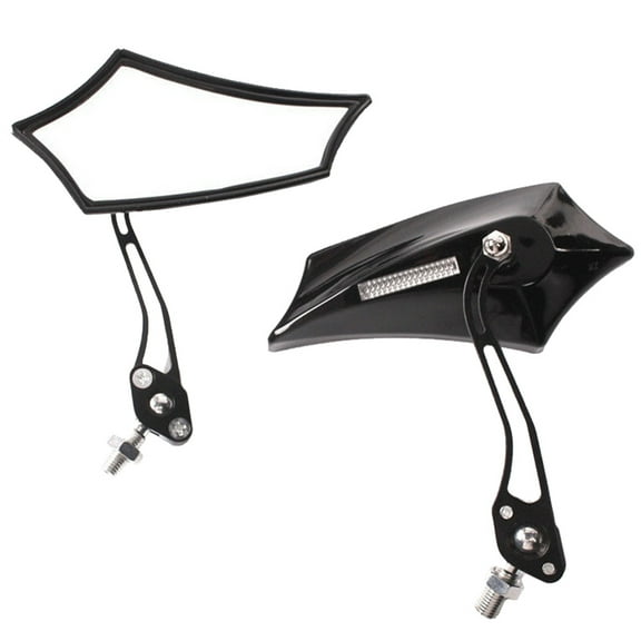 Hloma 2Pcs Universal Motorcycle Mirror Aluminum Alloy Bar End Side Rearview Mirrors