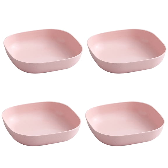 Hloma 4Pcs Snack Tray One-piece Molding Pack Food Spit Bone Dish for Restaurant