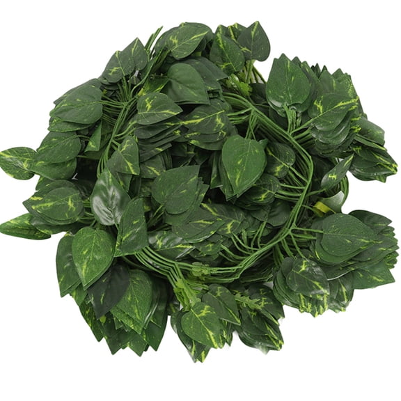 Hloma 5Pcs Artificial Grape Creeper Leaves Color Print Vine Garden Wall Hanging Rattan