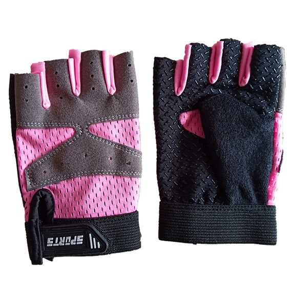 Hloma Chrildren Kids Outdoor Sports Half Finger Non slip Cycling Gloves