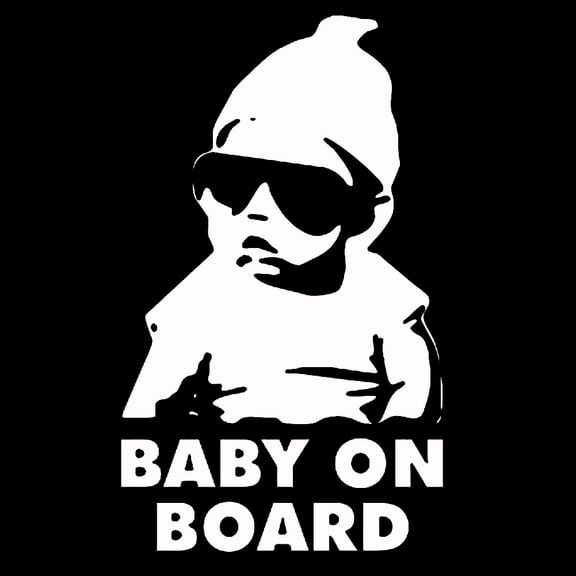 Hloma Cool Boy Baby on Board Car Vehicle Body Window Reflective Decals Sticker Decor