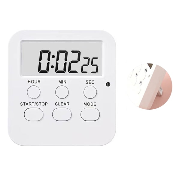 Hloma Countdown Timer Large Screen Display Magnets Adjustable Silence Simple Operation Switchable Efficient Timing Red Light Flashing Alert Child Self-Regulation Learning Timer for Students