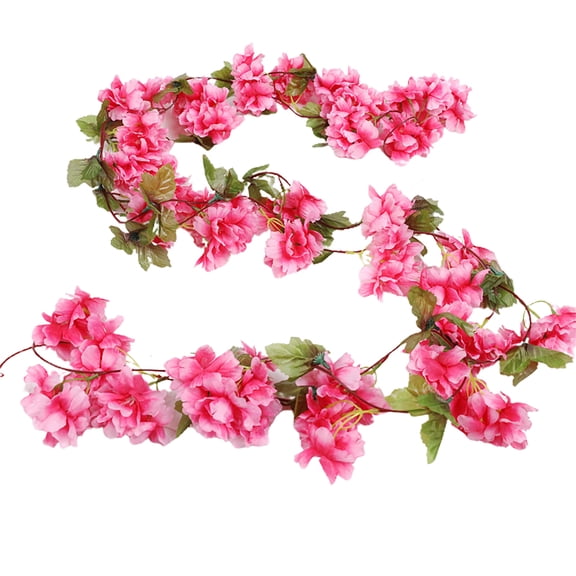 Hloma Exquisite Faux Silk Flowers Realistic Sakura Beautiful DIY Cherry Blossom Rattan Home Decor
