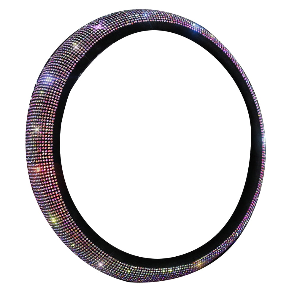 Hloma Rhinestones Car Steering Wheel Gear Shift Cover Pad Auto Interior Accessories