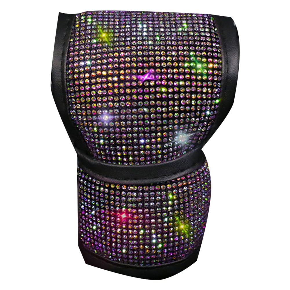 Hloma Rhinestones Car Steering Wheel Gear Shift Cover Pad Auto Interior Accessories