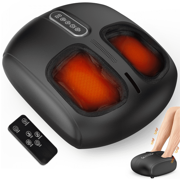 2026 Hlthair Shiatsu Foot Massager with Heat for Deep Kneading, Heating, Air Compression Feet Massage for Pain Relief, Plantar Fasciitis and Circulation Multi-Level Settings for Home, Office Use