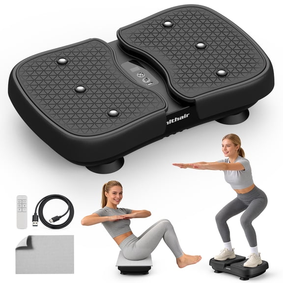 Hlthair Mini Vibration Plate Machine For Lymphatic Drainage, Shake Plate Exercise Machine Fat Burner For Weight Loss, Portable Shaking Whole Body Workout Vibration Platform for Home Gym 1 Piece