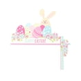 thumbnail image 1 of Hlzmart Easter Gift: Easter Rabbit Corner Door Plate Decoration Door And Window Decoration Easter Rabbit Wooden Ornaments C, 1 of 8
