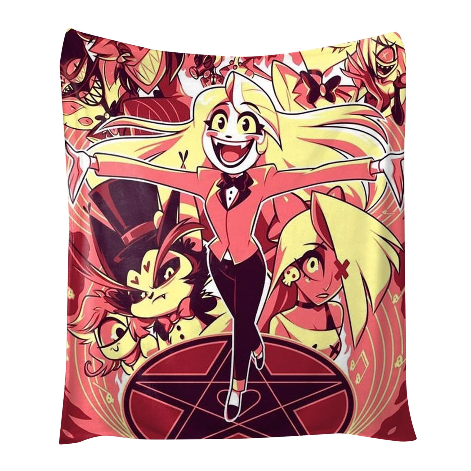 Hazbin Hotel Anime flanellen deken, Alastor/Angel Dust super zachte