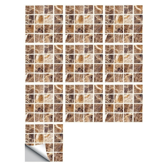 HmNPlay 1Set 10PC 3D Crystal Peel and Stick Tiles, 10x10cm Self-Adhesive Waterproof Tiles - Heat & Moisture Resistant, Never Turn Yellow - for Kitchen Backsplash, Bathroom Walls