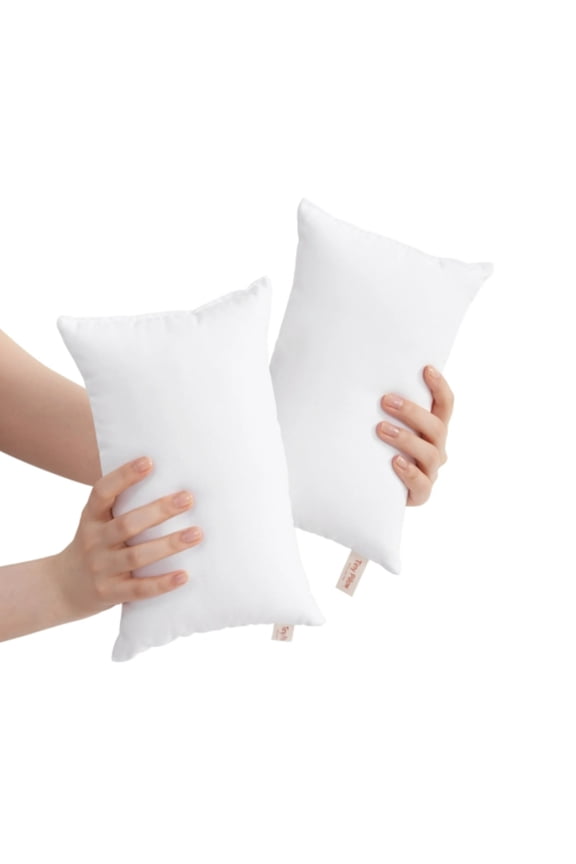 2 Pack Microfiber Tiny Pillows 11x7 Inch, Soft Machine Washable Travel Neck Pillows for Adults, Mini Pillows for Pet Bed, Lumbar Support, Office Nap, Car, Airplane - Red