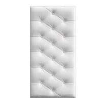 HmNPlay 3D Wall Panels Peel and Stick 1 Pack White Soft Foam Wall Padding Self Adhesive Anti Collision Soundproof Wall Decor for Kids Bedroom