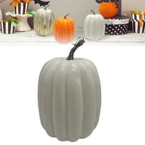 HmNPlay 8.66 Inch Large Artificial Pumpkins White Faux Fall Decor for Painting Crafting Halloween Thanksgiving Centerpiece Tabletop Home Decoration Ornament (1 Pack)