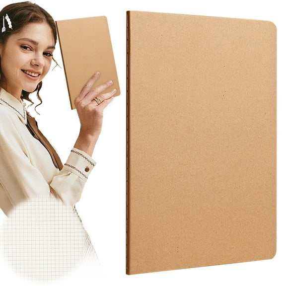 HmNPlay A5 B5 Unlined Notebook 15-Pack, Kraft Paper Sketchbook Journal for Drawing, Writing & Note-Taking, 36 Sheets Blank Notebooks Bulk for Students, Office & Travel, Thick Paper No Bleed