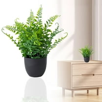 HmNPlay Artificial Potted Plants for Home Decor, Small Artificial Greenery Silk Plants in Pot for Indoor Tabletop Desk Office Decor, Fake Plants for Housewarming Gift House Decor