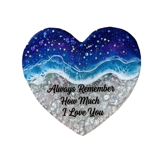 HmNPlay Beach Glass Heart Gift - Handcrafted Pocket-Sized Love Reminder, Sea Inspired Ornament for Purse/Office, Holiday Present for Women