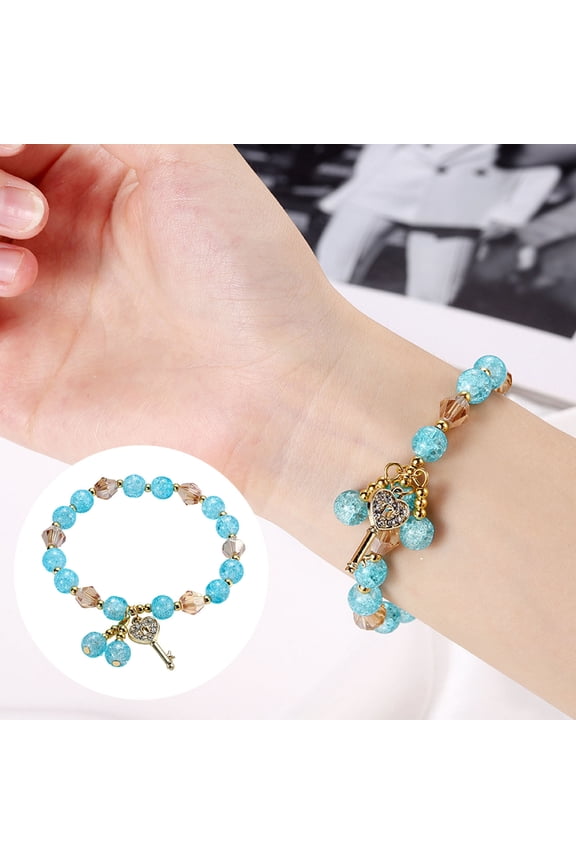 Bohemian Beaded Stretch Bracelets For Women Stackable Layered Elastic Wristband Jewelry Valentine Day Gift For Her Wife Mom Anniversary Birthday Holiday Present