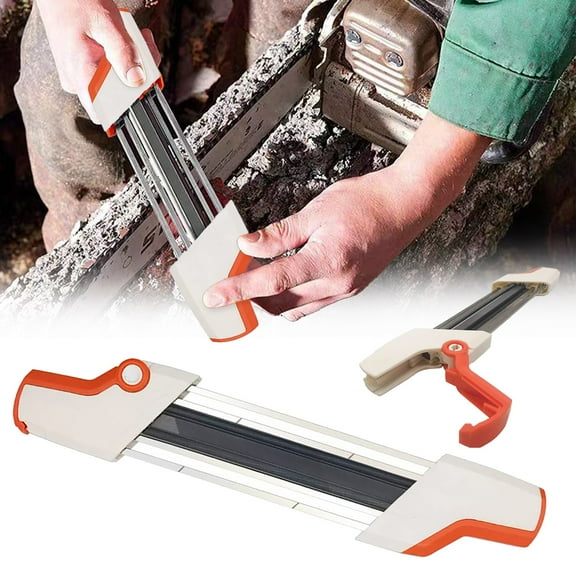 HmNPlay Chain Sharpener Handheld Mini Grinding Head File for Oil Chain Sharpener Manual Grinding Accessory Portable 2-in-1 Sharpener for Chainsaw Without Removing Chain