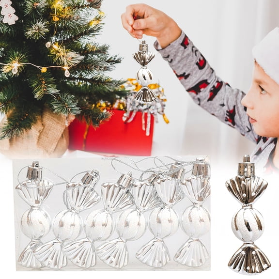 HmNPlay Christmas Tree Ornaments Set, 6 Pack Red White Snowflake Decorations with Sturdy Hooks, for Home Christmas Tree Decor, Wedding, Party, Commercial Holiday Decorations