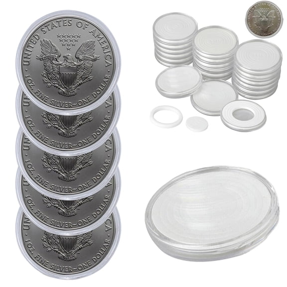 HmNPlay Coin Holder Capsules Storage Case Organizer with Adjustable Inserts Protective Display Box for Awards Souvenir Numismatist Valentine's Day Gift for Collectors