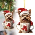 thumbnail image 1 of HmNPlay Cute Cup Dog Car Hanging Ornament Rear View Mirror Accessories Funny Keychain Bag Charm Gift for Pet Lovers Auto Interior Decor, 1 of 9