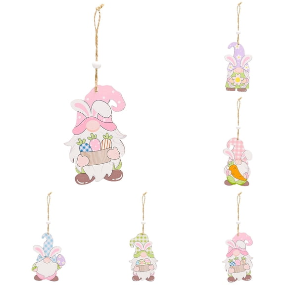 HmNPlay Easter Decorations Bunny Pendant Ornaments for Tree Home Decor Reusable Crown Rabbit Hanging Charm Holiday Party Favor
