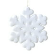 thumbnail image 1 of HmNPlay Flocked Glitter White Snowflake Christmas Ornaments 5 Pack for Winter Tree Decor 15cm Hanging Decorations, 1 of 4