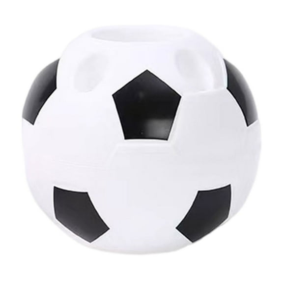 HmNPlay Football Pen Holder Desk Organizer Creative Round Pencil Cup Sports Theme Office Decor Stationery Storage Bucket Caddy for Student Dorm Desktop Accessories Novelty Gift