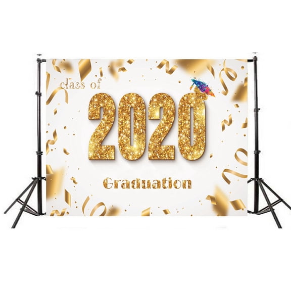 HmNPlay Graduation Party Banner Photo Backdrop Congrats Grad Hanging Sign Indoor Outdoor Decor for College Ceremony Celebration