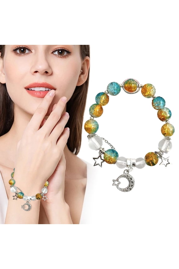 Handmade Boho Beaded Bracelets for Women Vintage Stylish Adjustable Dainty Strand Wristband Aesthetic Jewelry Meaningful Valentines Day Gift for Her Friend