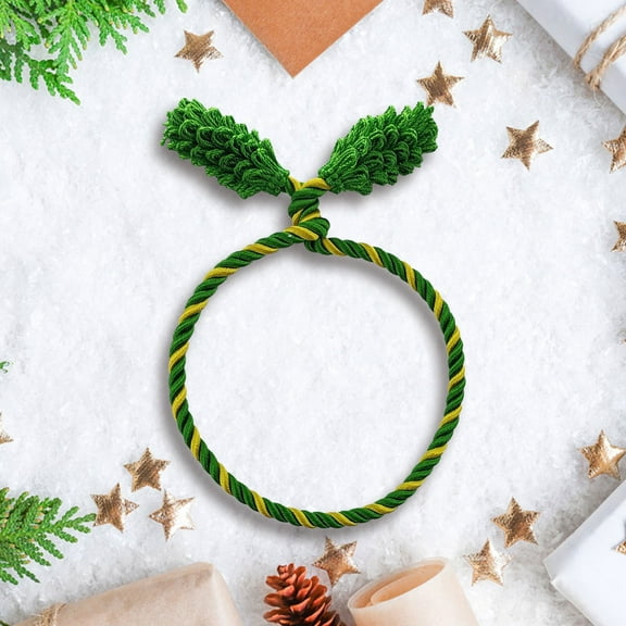 HmNPlay Handwoven Jute Christmas Rope Garland Burlap Edge for Stair Railings Mantel Porch Decor, Natural Rustic Farmhouse Holiday Decorations, Flexible & Durable Twistable Binding Rope.