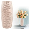 thumbnail image 1 of HmNPlay Nordic White Vase Plastic Unbreakable Flower Vase with Imitated Glaze Modern Decorative Vase for Flowers Home Decor Table Centerpiece, 1 of 9