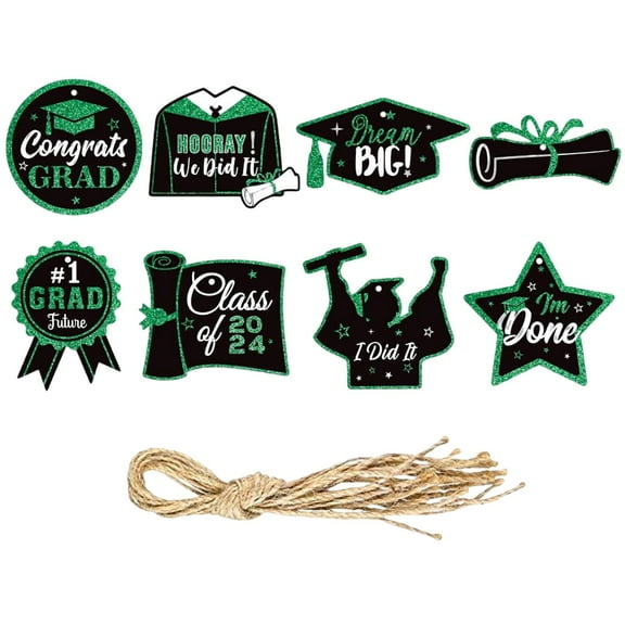 HmNPlay Pre-Assembled Graduation Decorations Hanging Swirls & GRAD Banner - Easy to Hang Party Decor for Classroom Home Grad Celebration