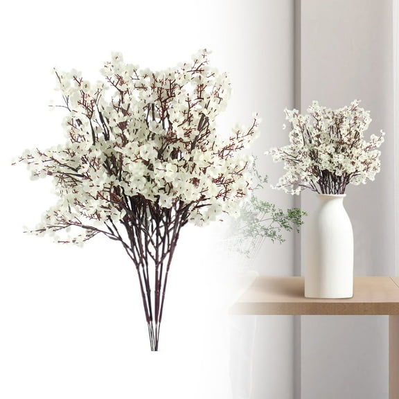 HmNPlay Real Touch Artificial Baby's Breath Gypsophila Flowers Faux Bouquets Realistic Floral Arrangement for Wedding Centerpieces Farmhouse Home Party Living Room Table Decor
