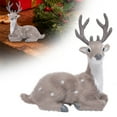 thumbnail image 1 of HmNPlay Simulation Sika Deer Figurine Desktop Ornament Christmas Elk Statue Wedding Decoration Realistic Animal Model Stable Base Home Living Room Decor (1 Included), 1 of 9